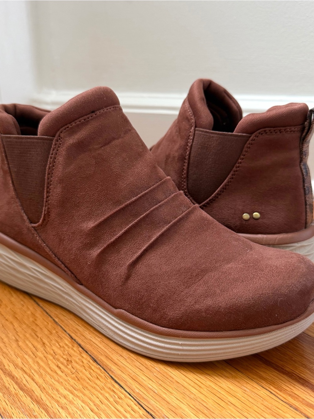 Ryka Niah Animal Faux Suede Water-Repellent Lightweight Booties Women’s 7.5